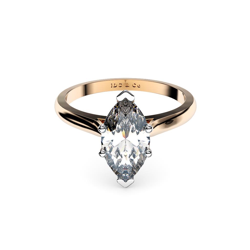 rose gold classic marquise solitaire laydown